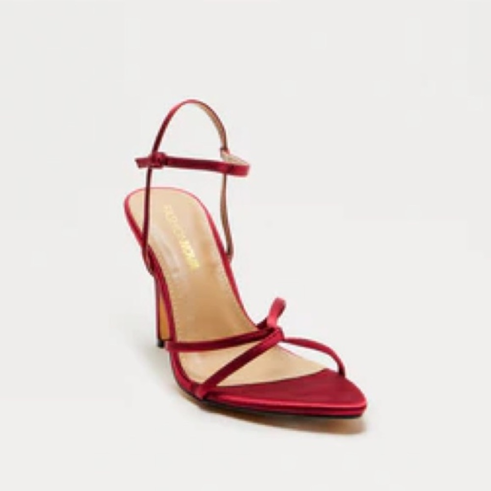 New Elegant Red Strappy Heels